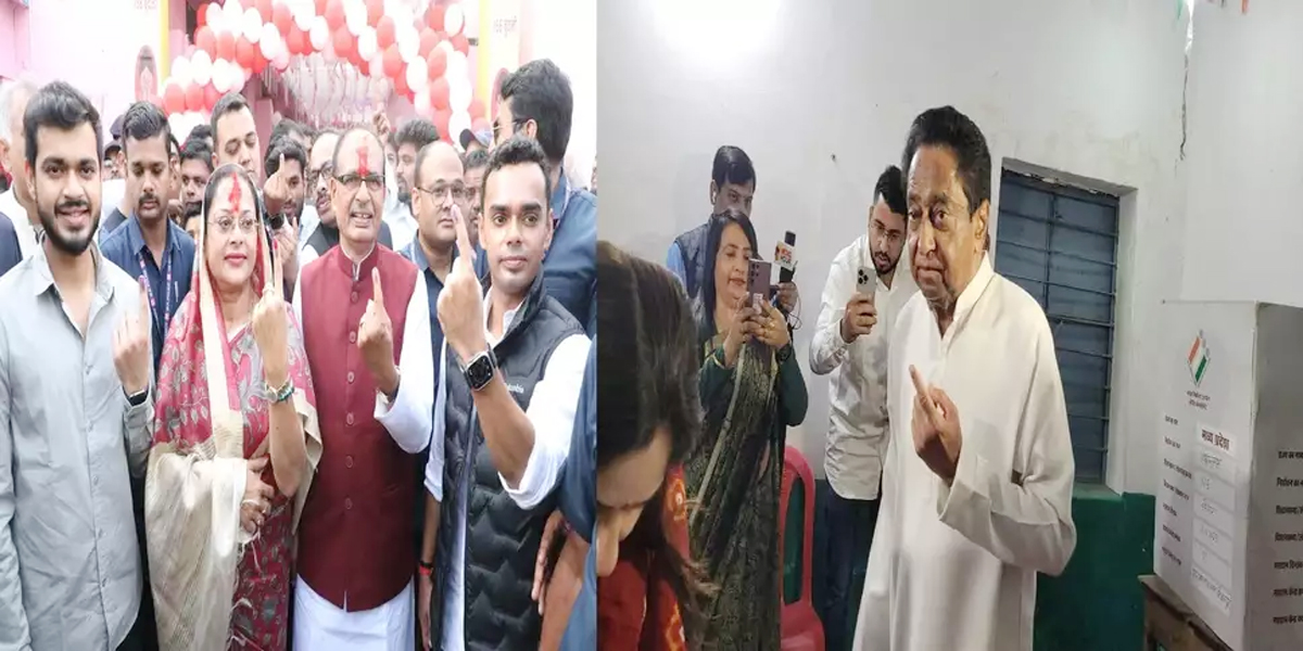 शिवराज ने जैत व कमलनाथ ने शिकारपुर में किया मतदान