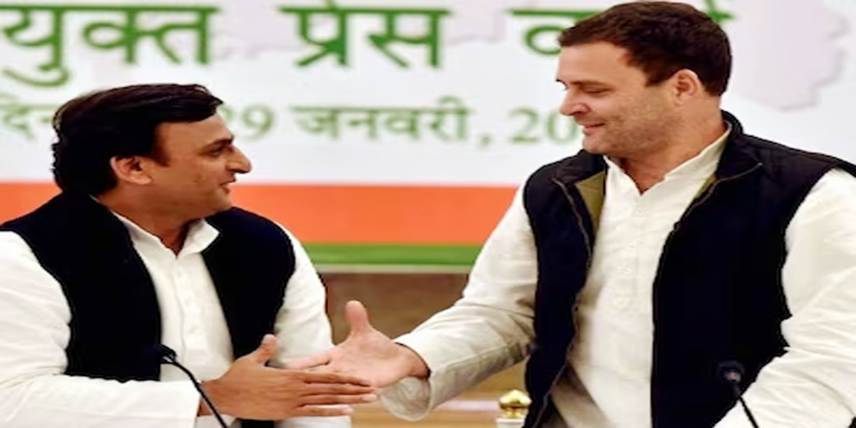 सपा ने लोकसभा चुनाव के लिए कांग्रेस के साथ गठबंधन की घोषणा की