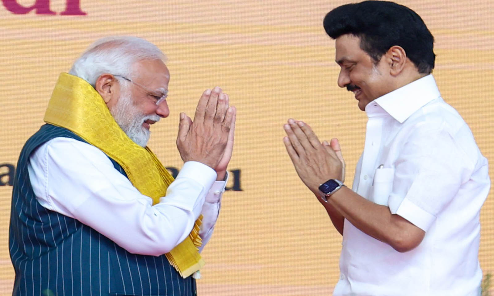 मोदी और स्टालिन एक मंच पर मिले