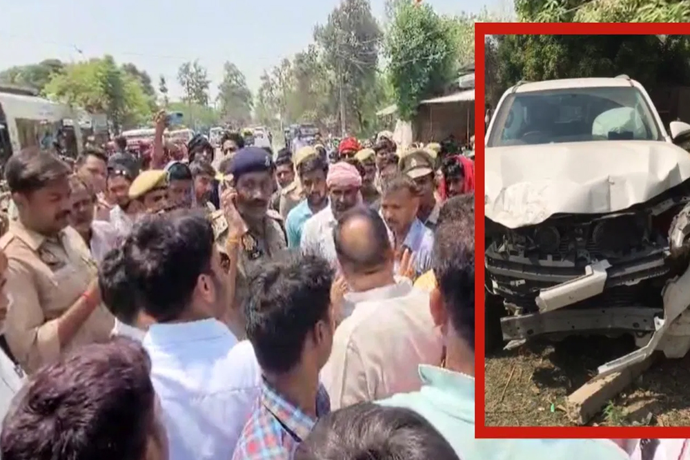बीजेपी प्रत्याशी करण भूषण सिंह के काफिले की कार से एक्सीडेंट, दो की मौत