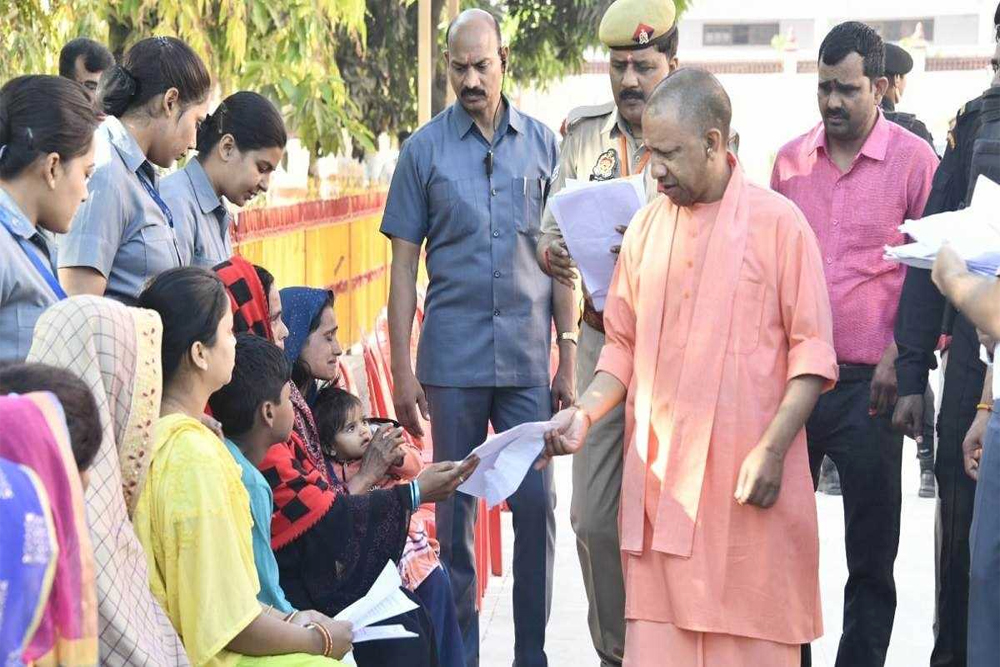 CM Yogi Listened To Problems Of People During Janta Darshan In Gorakhpur