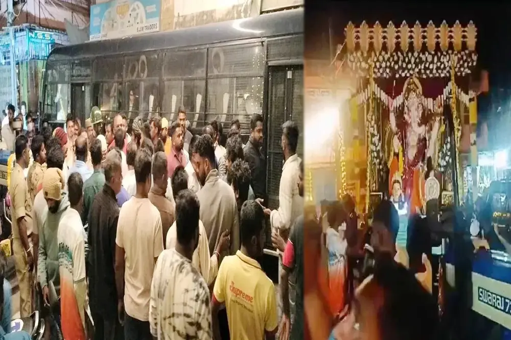 कर्नाटक में गणेश विसर्जन के दौरान पथराव