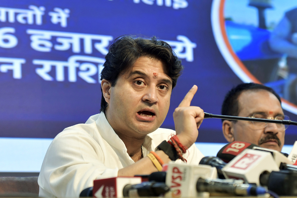 जिनका वोट बैंक जब्त, वही चोरी का आरोप लगाएंगे : ज्योतिरादित्य सिंधिया