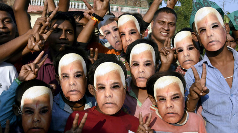 लालू प्रसाद के नाम पर राजद का प्रचार