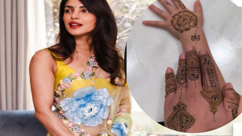 करवाचौथ से पहले प्रियंका चोपड़ा ने लगाई पति निक के नाम की मेहंदी