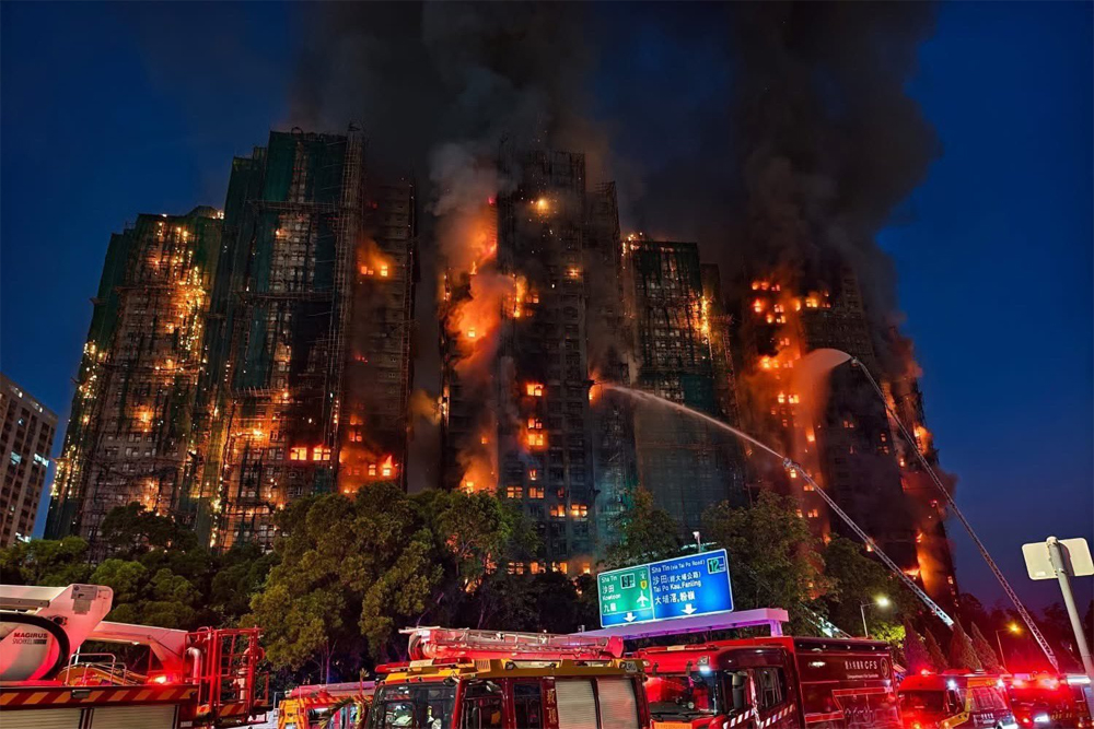 हांगकांग आगजनी में अब तक 128 लोगों की गई जान