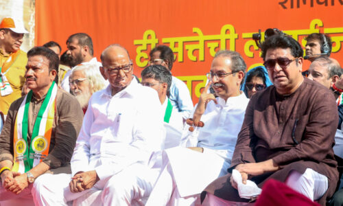 वोट गड़बड़ी पर एमवीए की रैली