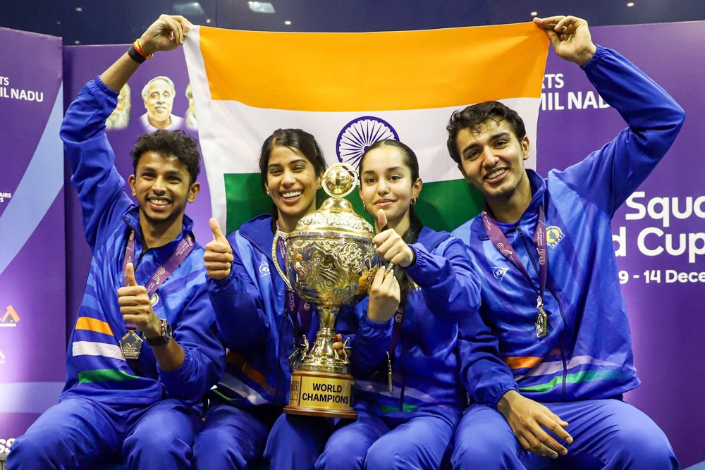 स्क्वैश वर्ल्ड कप 2025 जीतकर भारतीय टीम ने रचा इतिहास