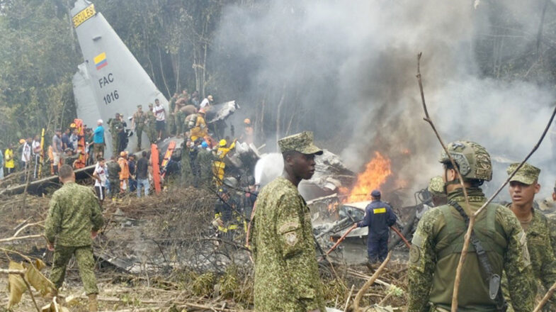 कोलंबियाः सेना के विमान दुर्घटना में मरने वालों की संख्या 66 हुई