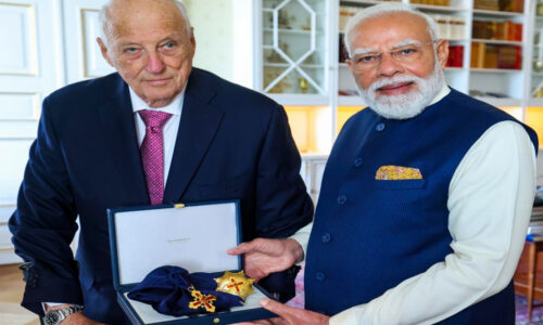 मोदी को मिला नार्वे का सर्वोच्च सम्मान