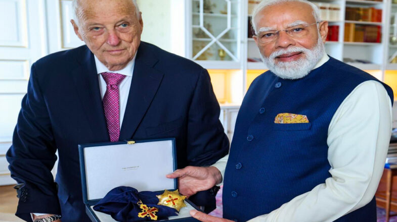 मोदी को मिला नार्वे का सर्वोच्च सम्मान
