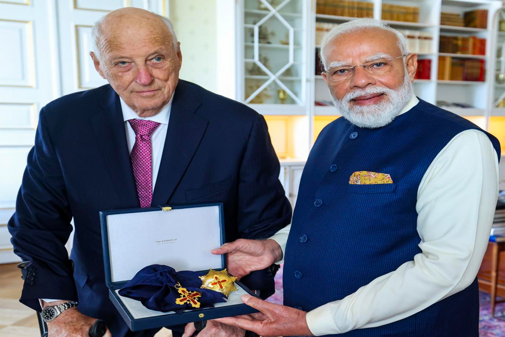 मोदी को मिला नार्वे का सर्वोच्च सम्मान