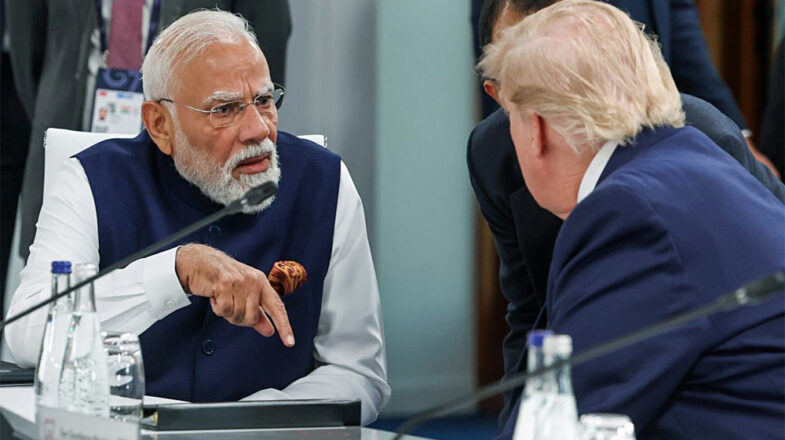 फ्रांस में ट्रंप से मिले मोदी