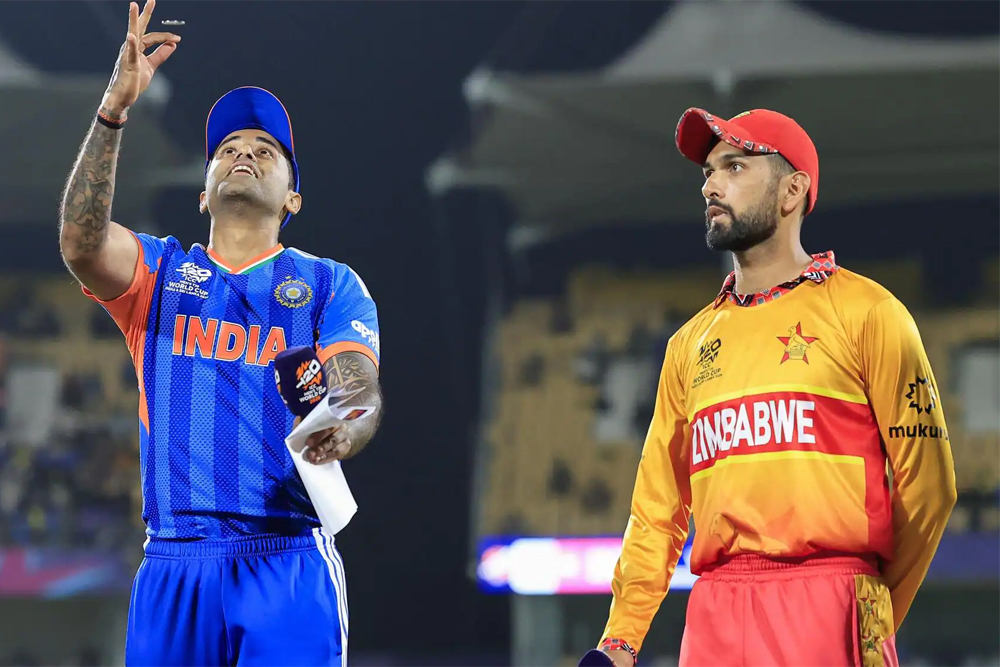 भारत ने टॉस जीतकर जिम्बाब्वे के खिलाफ पहले गेंदबाजी का किया फैसला