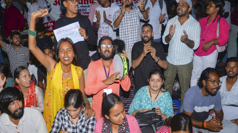 झारखंड भर्ती परीक्षाओं के अनियमितता के खिलाफ छात्रों का प्रदर्शन 20वें दिन भी जारी
