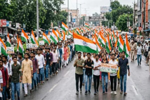 नौकरी अभ्यर्थियों का आंदोलन 22वें दिन जारी, रांची में निकाली ‘तिरंगा यात्रा’