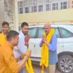 श्री राम जन्मभूमि तीर्थ क्षेत्र ट्रस्ट के पहले सीईओ जितेंद्र मिश्रा अयोध्या पहुंचे