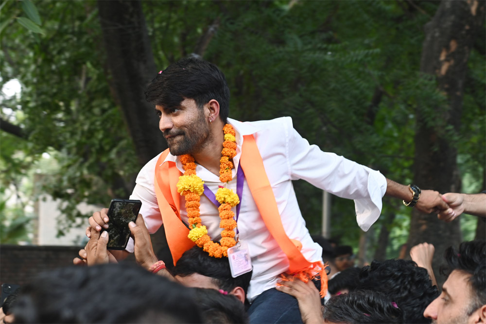 डीयू में एबीवीपी को मिली जीत